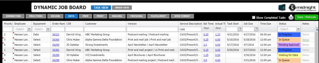 Figure 2 - Dynamic Job Board