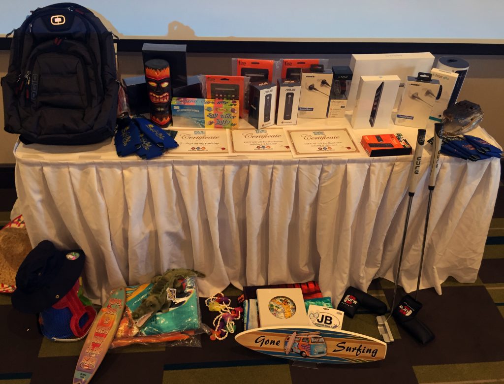Lots of goodies and prizes.